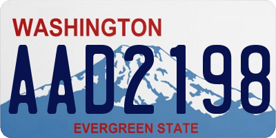 WA license plate AAD2198