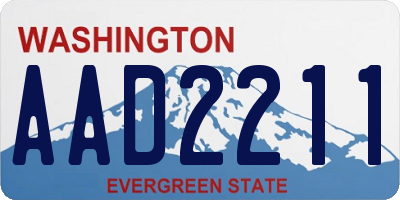 WA license plate AAD2211