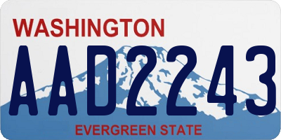 WA license plate AAD2243