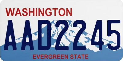 WA license plate AAD2245
