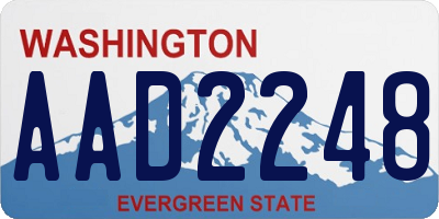 WA license plate AAD2248