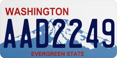 WA license plate AAD2249
