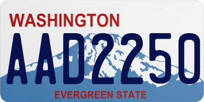 WA license plate AAD2250