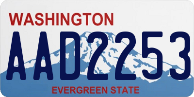 WA license plate AAD2253