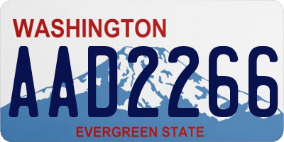 WA license plate AAD2266