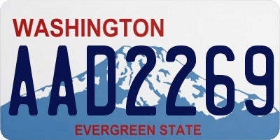 WA license plate AAD2269