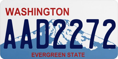 WA license plate AAD2272