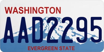 WA license plate AAD2295