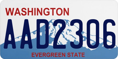 WA license plate AAD2306