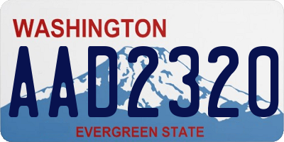 WA license plate AAD2320