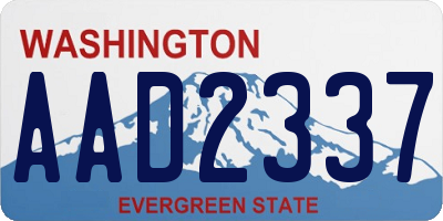 WA license plate AAD2337