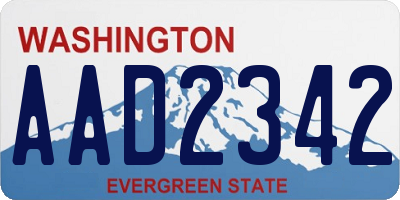 WA license plate AAD2342