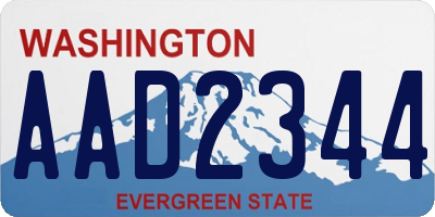 WA license plate AAD2344