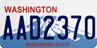 WA license plate AAD2370