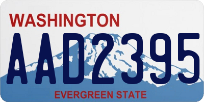 WA license plate AAD2395