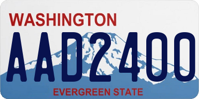 WA license plate AAD2400