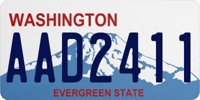 WA license plate AAD2411