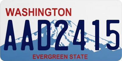 WA license plate AAD2415