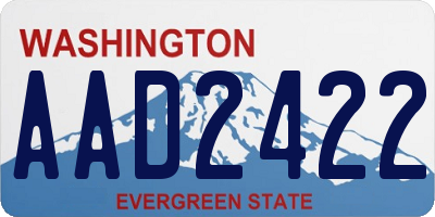 WA license plate AAD2422