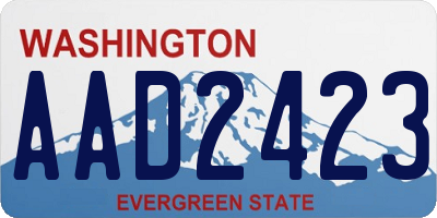 WA license plate AAD2423