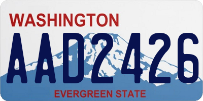WA license plate AAD2426