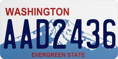WA license plate AAD2436