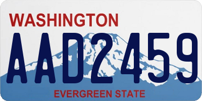 WA license plate AAD2459
