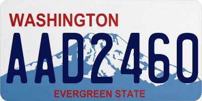WA license plate AAD2460