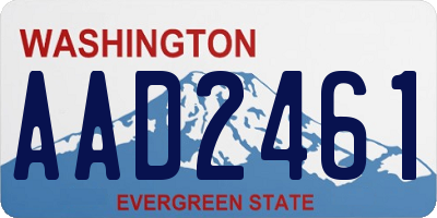 WA license plate AAD2461