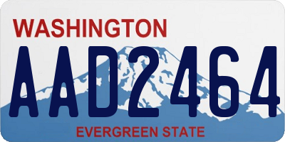 WA license plate AAD2464