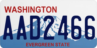 WA license plate AAD2466