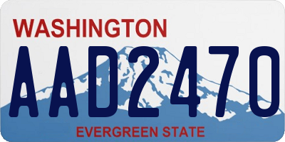 WA license plate AAD2470