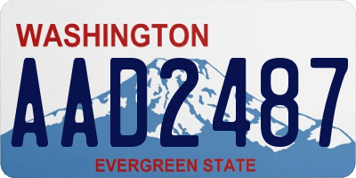 WA license plate AAD2487