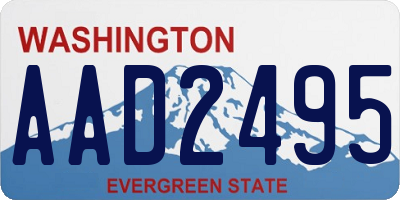 WA license plate AAD2495