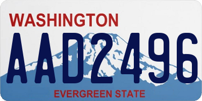WA license plate AAD2496