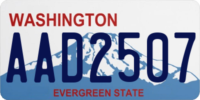 WA license plate AAD2507