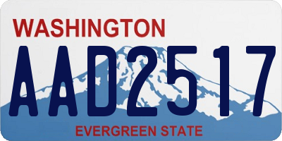 WA license plate AAD2517
