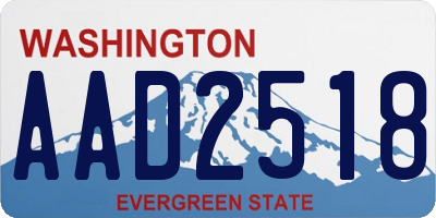 WA license plate AAD2518