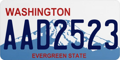 WA license plate AAD2523