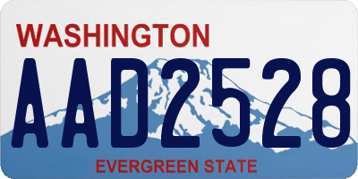 WA license plate AAD2528