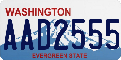 WA license plate AAD2555