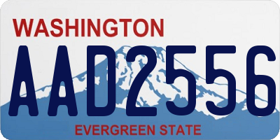 WA license plate AAD2556