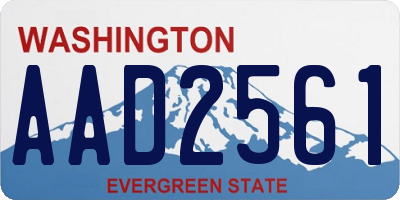 WA license plate AAD2561
