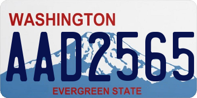 WA license plate AAD2565