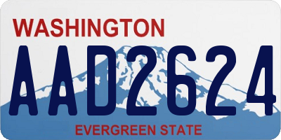 WA license plate AAD2624