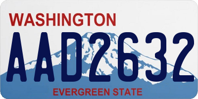 WA license plate AAD2632