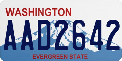 WA license plate AAD2642