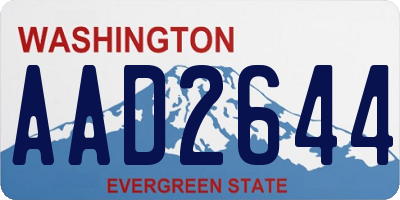 WA license plate AAD2644