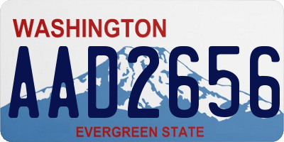 WA license plate AAD2656