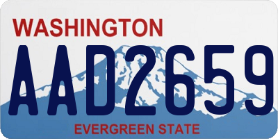 WA license plate AAD2659